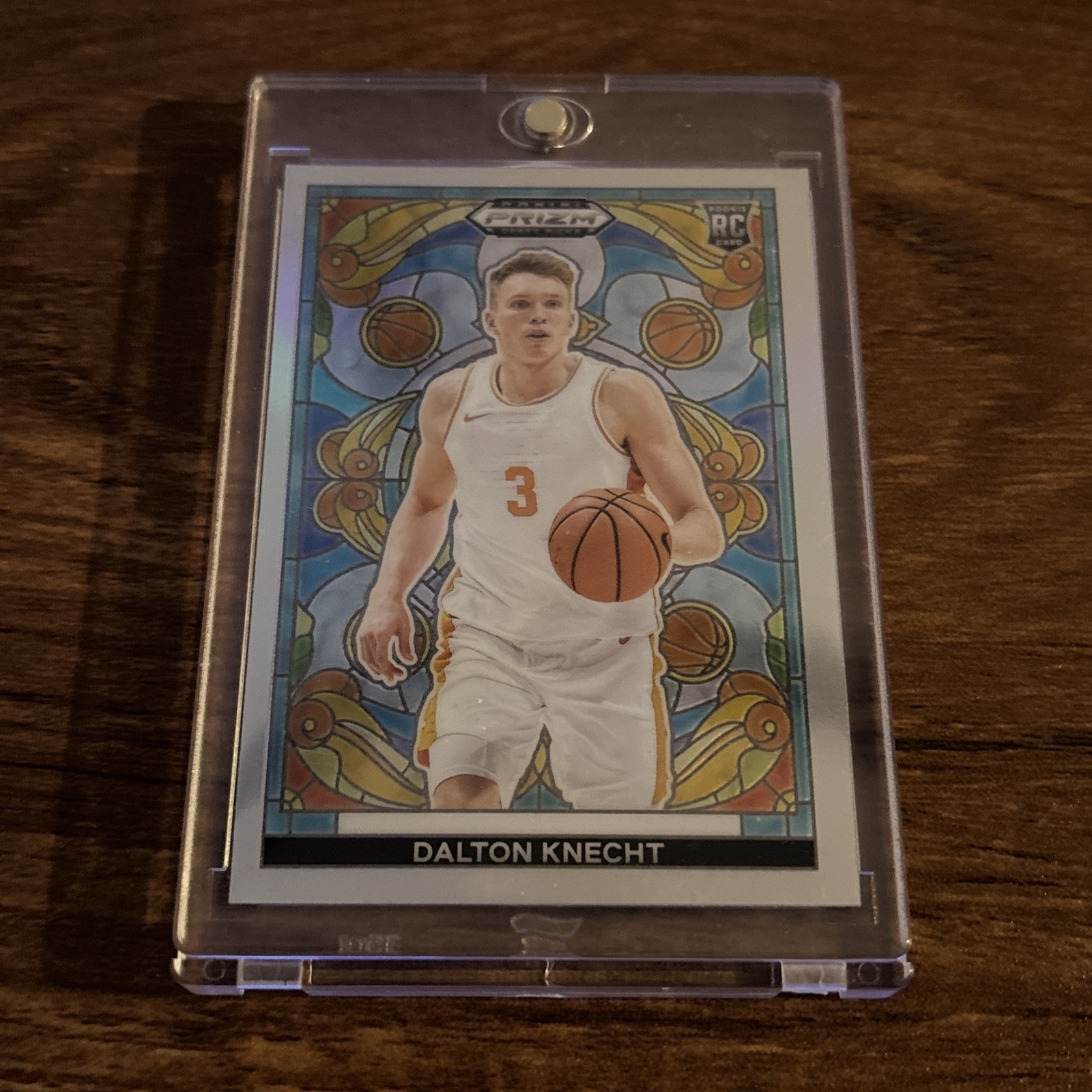 2024 Panini Prizm Draft Picks Dalton Knecht #4 Rookie Stained Glass Case Hit SP