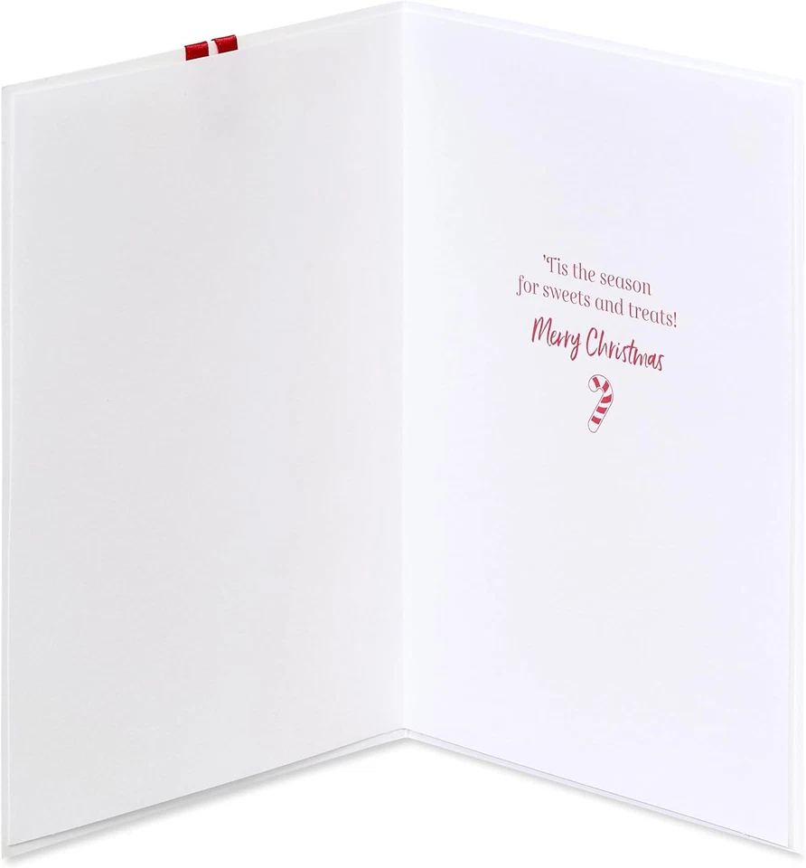 Tarjeta de Navidad de papiro con adorno (dulces y golosinas) Foto 2 de 4