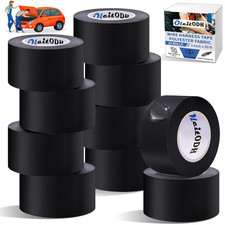 10 Rolls Wire Harness Tape 2 Inch X 50 FT Polyester Fabric High Temp Wire Cable
