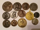lot religious medal Pius Pius IX XII Jesus Mary Catholic