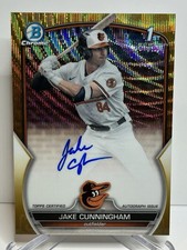 Jake Cunningham - 2023 Bowman Chrome 1st - Gold Wave Refractor (Auto)🔥O’s🔥/50