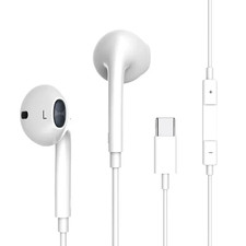 USB-C Type C Wired Headphones Earbuds for iPhone 15 16 17 Pro Max Plus US
