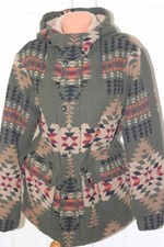 ZARA Women's Olive Green Hooded Faux Fur Lined Winter Coat Size S, Will Fit to M