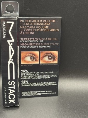 M·A·C MACStack Buildable Volumizing Lengthening Mascara Black Stack 0.41