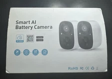 2 PK Smart AI Battery Wireless Camera  OPEN BOX  Full HD Motion/p