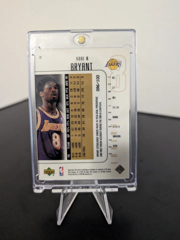 Kobe Bryant 1999 99 00 2000 SPx Radiance #37 #d 96/100 Lakers  - Image 3 of 4