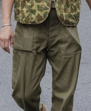 Bronson USMC P-41 Patch Pocket Trousers VTG Workwear WWII HBT Combat Pant