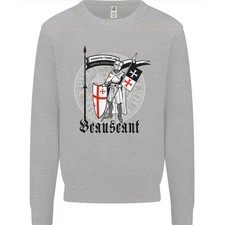 Sudadera De Cuello Redondo Caballero Templario Beauseant San Jorge AwDis JH030