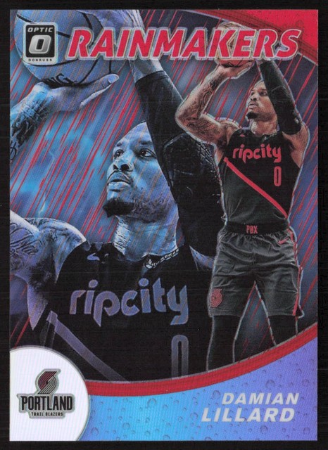 Damian Lillard 2019-20 Donruss Optic Rainmakers Red /99 #11 Trail Blazers