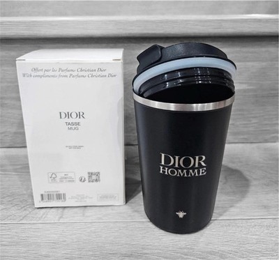 Dior ロゴ入り ステンレス水筒 ブラックGWセール!コメントください。 DIOR HOMME Tumbler Mug Travel Stainless Steel Thermal Coffee Tea