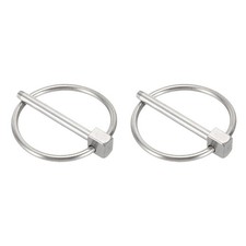 2Pcs Lynch Pin (3/16" x 1-9/16"(D x L), Silver) - Stainless Steel Lynch Pin Clip