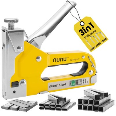 RAPID NUNU 3-in-1 Handtacker Tacker Nagler  für Typ 140, 28, 8 Set 5001728