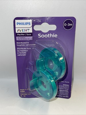 Philips Avent Soothie Pacifiers 0-3m SCF190/01 Green BPA Free Hospital Grade USA