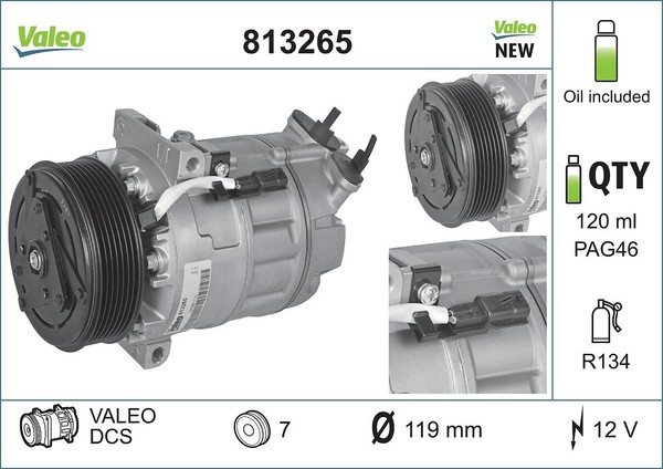 Valeo Klimakompressor 12V FüR Renault Latitude Master III Nissan Primastar-image