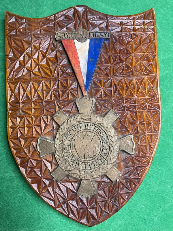 Rare  8x11 inch Wooden Sons of Veterans Auxiliary Wall  Plaque