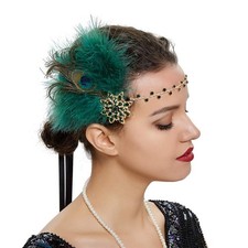 1920s Headpiece Great Gatsby Flapper Headband Wedding Bride Art Deco Hair Clip
