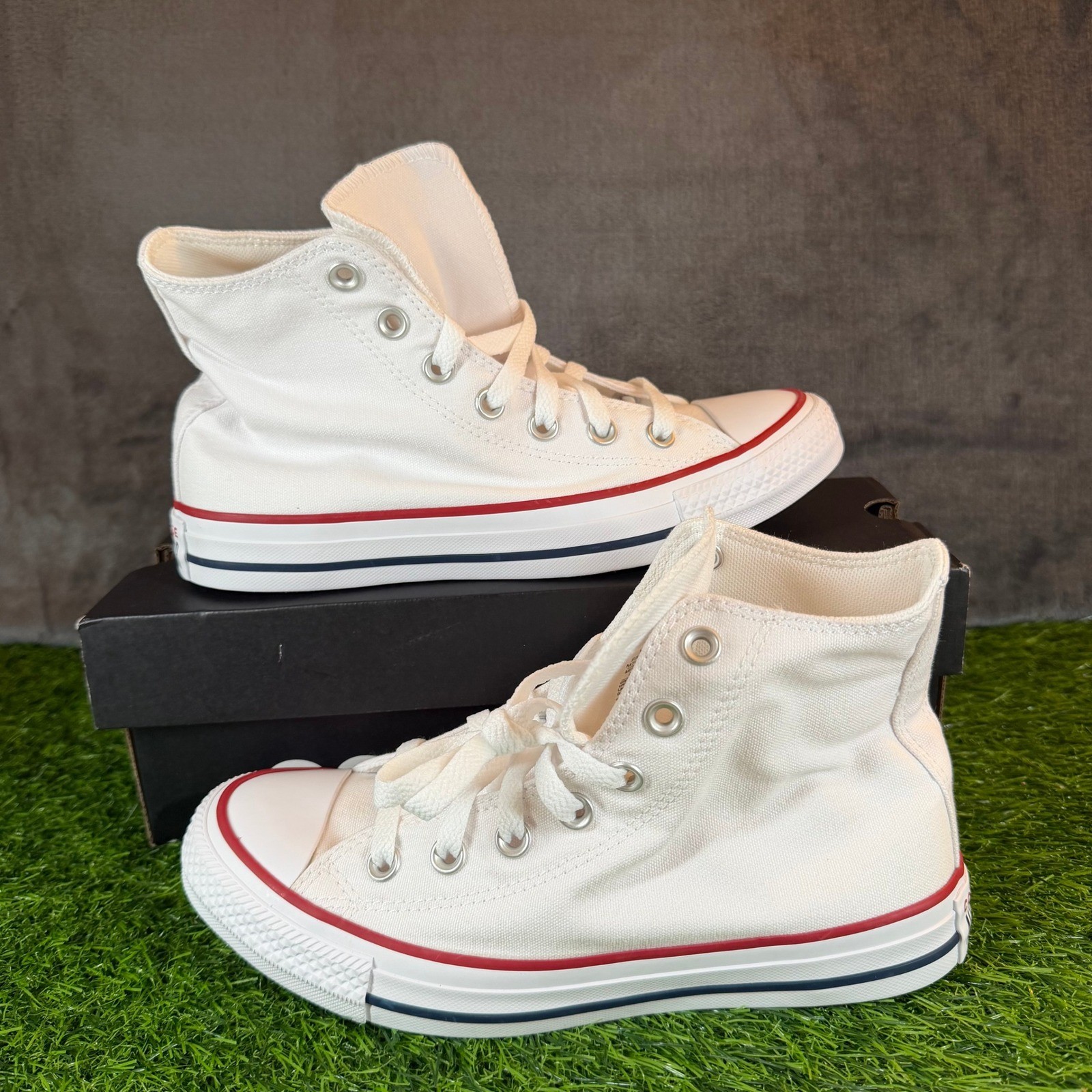Converse Chuck Taylor All Star Hi Optical White Canvas Sneakers M7650 Womens 7