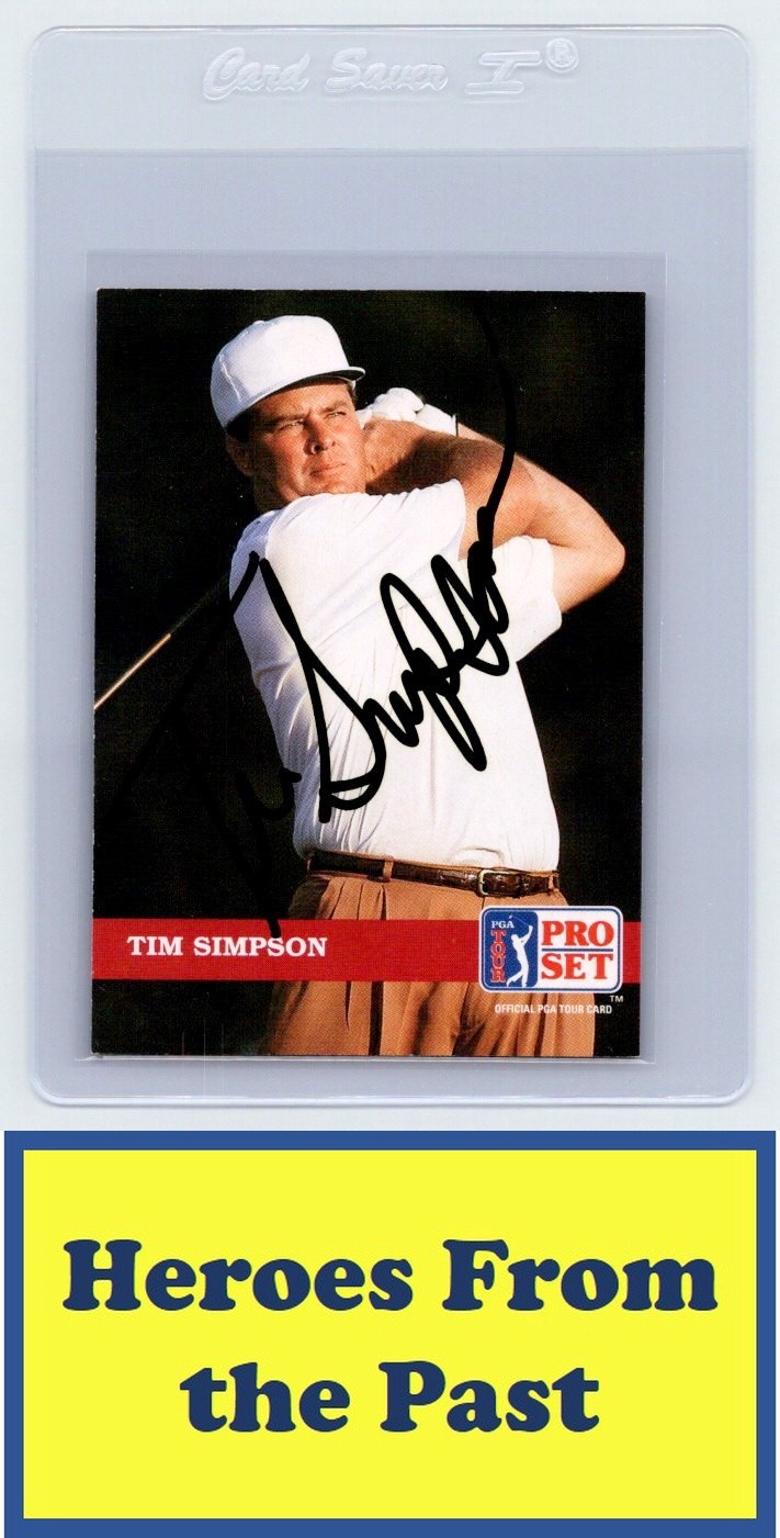 1992 Pro Set PGA Tour #80 Tim Simpson Signed Auto SL201-H