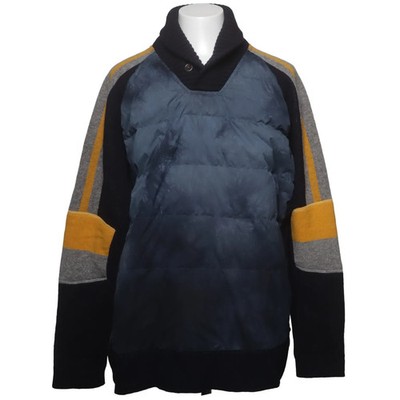 Alps & Meters, Strickpullover, Größe: XXL, Blau/Grau/Gelb #g6u