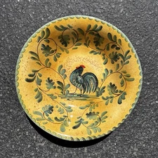 RARE Williams Sonoma "Green Rooster" 14” Serving Bowl ( WSO127 Collection)