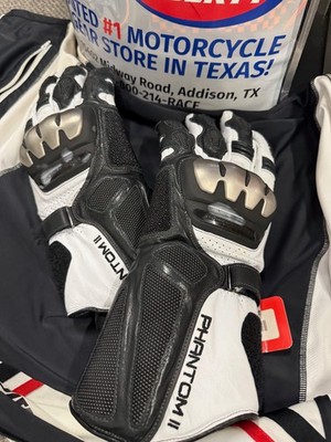 Held Phantom II Motorcycle Racing Gloves XXL Kangaroo Leather Titanium NEW! Sale
