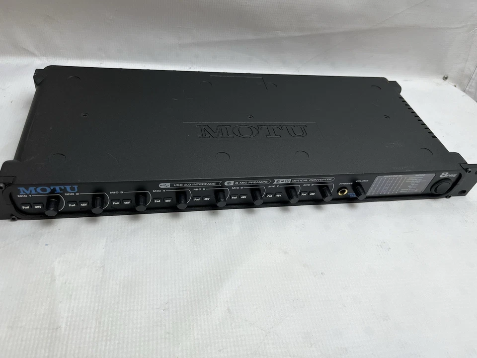 MOTU 8Pre USB Audio Recording Studio Interface With Power Supply - Image 3 of 4