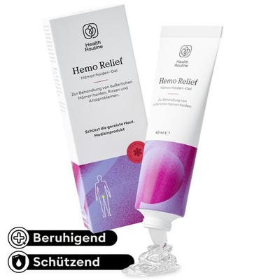 Hemo Relief   Hämorrhoiden Salbe  Beruhigt gereizte Haut, reduziert Unbehagen