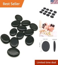 Luxury Black Basalt Stones Set: 12pcs for Efficient Warm Massage Therapy