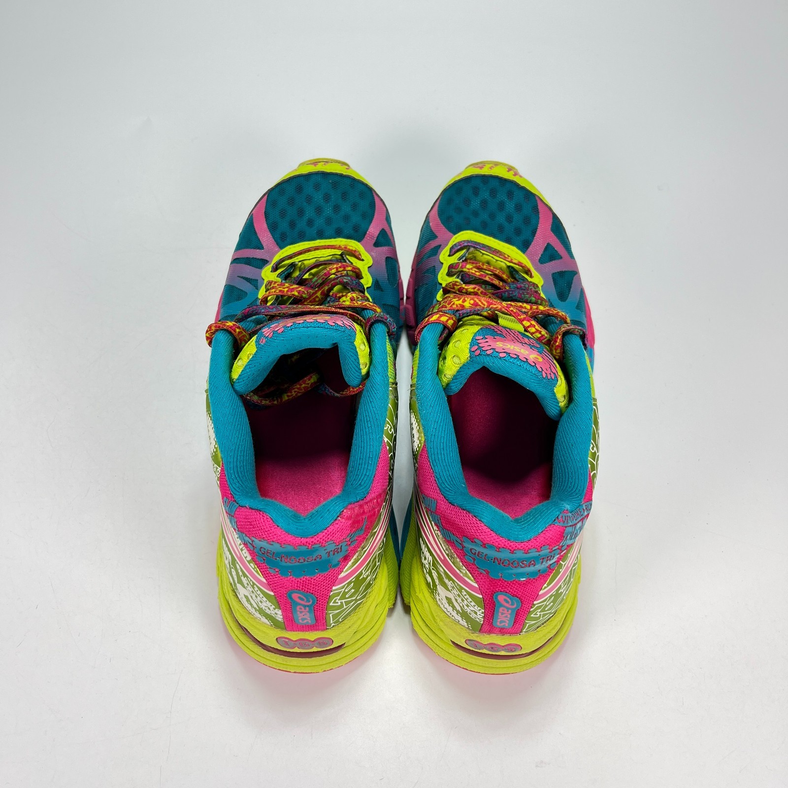 ASICS Gel-Noosa Tri 9 Blue Yellow Pink Running Shoes T458N Women's Size 7.5 thumbnail 6
