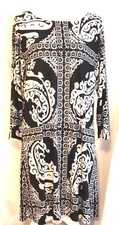 Women's White Mark Black and White Sheath Dress Size 1XL Slips over head