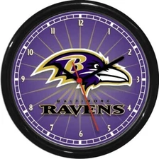 Baltimore Ravens NFL Football Man Cave Rec Room Wall Clock 0724