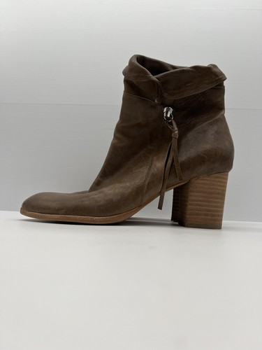 Midas Leather Ankle Boots Brown Zip Closure Fold Down Ankle Detail EUR 39 - Picture 3 of 12