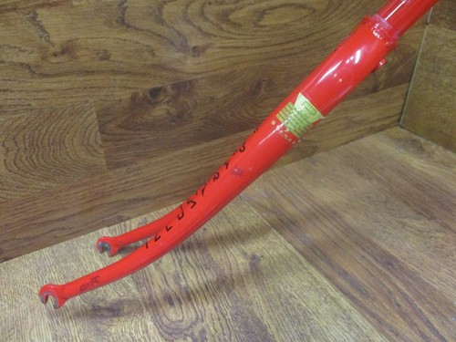 SCHWINN PARAMOUN 1" x 7" THREADED 100x9qr 700C STEEL ROAD BIKE FORK - RED - Picture 7 of 8