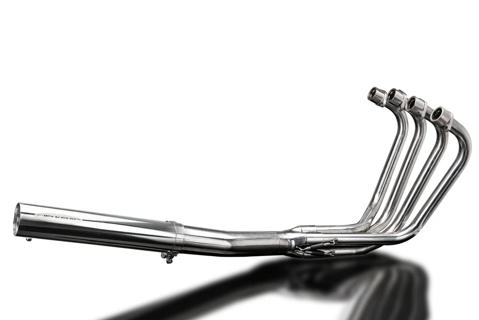 Silenciador recto de acero inoxidable 4-1 escape completo Delkevic Suzuki GS850 1979-1981 Foto 3 de 4