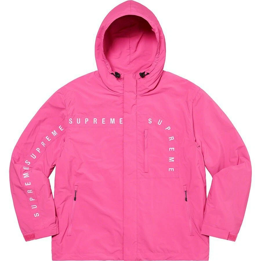 Veste déchiquetée Supreme Curve Logos rose grande flambant neuve scellée livraison gratuite