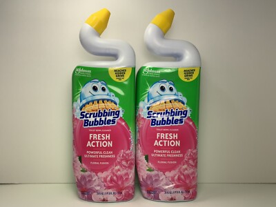 2 Scrubbing Bubbles Toilet Bowl Cleaner, Fresh Action, Floral Fusion Scent, 
