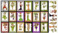 Fruit Lady Fabric Fresh Picked Follies by Loralie Designs Cotton 24"X44" Panel