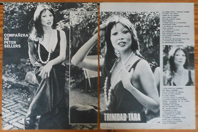TRINIDAD TARA MOON 1974 2 page article sexy clippings Asian actress magazine 