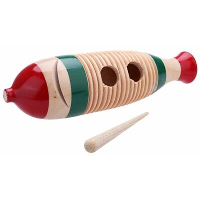 Percussion Large Wood Latin Guiro With Scratcher Sticks Percussion Large Wood Latin Guiro With Scratcher Sticks