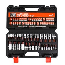 HORUSDY Hex Bit Socket Set 32PC SAE Metric 1/...