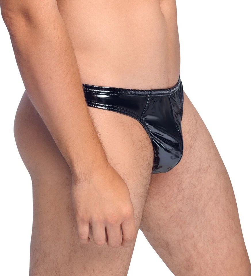 Herren String Tanga Lack Unterwäsche  Gay Slave Bdsm Pride Gear Glanz Fetish - Bild 2 von 4