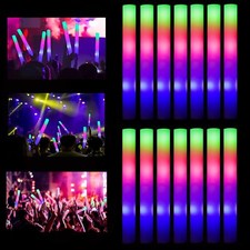 100PCS Light Up LED Soft Foam Sticks Wands Rally Flashing Glow Party Rave