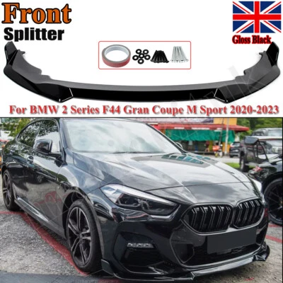 MAGICKIT For BMW 2 Series F44 Gran Coupe Front Lip Bumper Front Splitter Lip Gloss Black