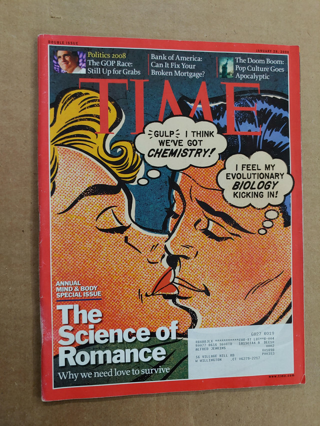 TIME Magazine 2008: The Science Of Romance (Jan. 28, 2008) M108