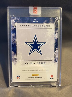 カーズ カードリー・ウォン 2020 CeeDee Lamb 99/99 Rookie AUTO ON CARD Red White Blue