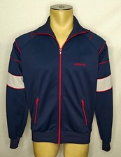 Adidas Originals Track Jacket Vtg 80s blue with red piping Mens Slim Large