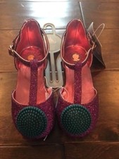 Disney Store Frozen Costume Dress Up Shoes Purple Glitter NWT Size 8