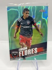 2022 Chrome MLS Base Aqua Lava #190 Edison Flores /299 - D.C. United