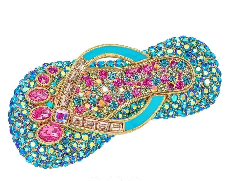 HEIDI DAUS "¡Te vas a voltear!" Broche broche chanclas de cristal y esmalte #85 Foto 4 de 4