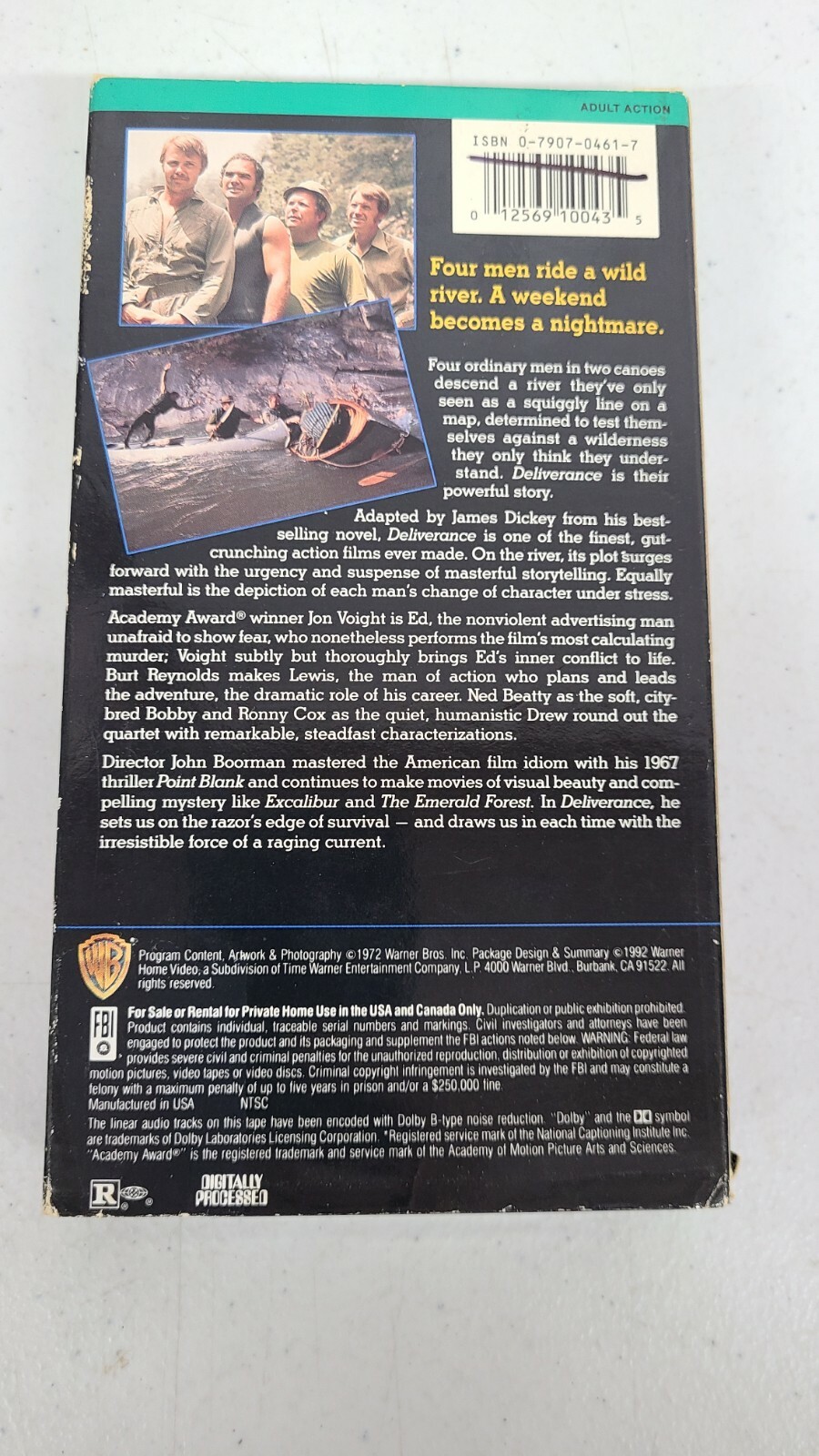 Deliverance 1972 VHS Tape Burt Reynolds, Jon Voight, Ned Beatty, Thriller Drama eBay